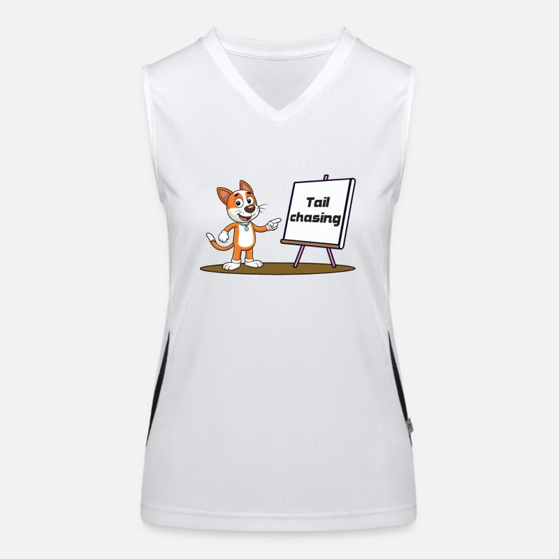 Tail Chasing Funktionelles Kontrast-Tank Top für Frauen
