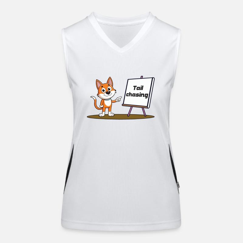 Tail Chasing Funktionelles Kontrast-Tank Top für Frauen
