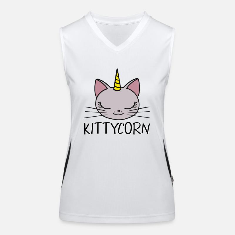 Kittycorn - cute cat Women's Functional Contrast Tank Top