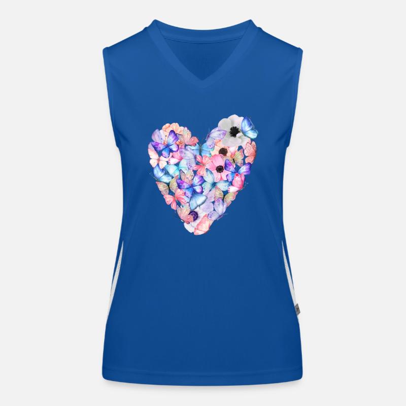 Coeur de papillon Débardeur respirant contrasté Femme