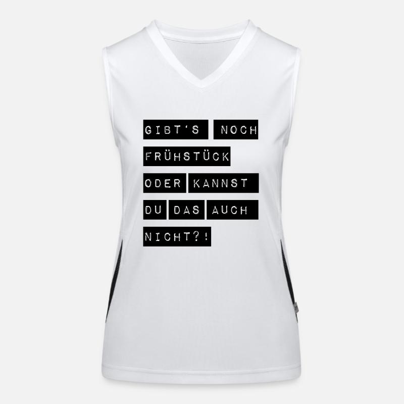 Gibts noch Frühstück oder kannst du das auch nicht Funktionelles Kontrast-Tank Top für Frauen