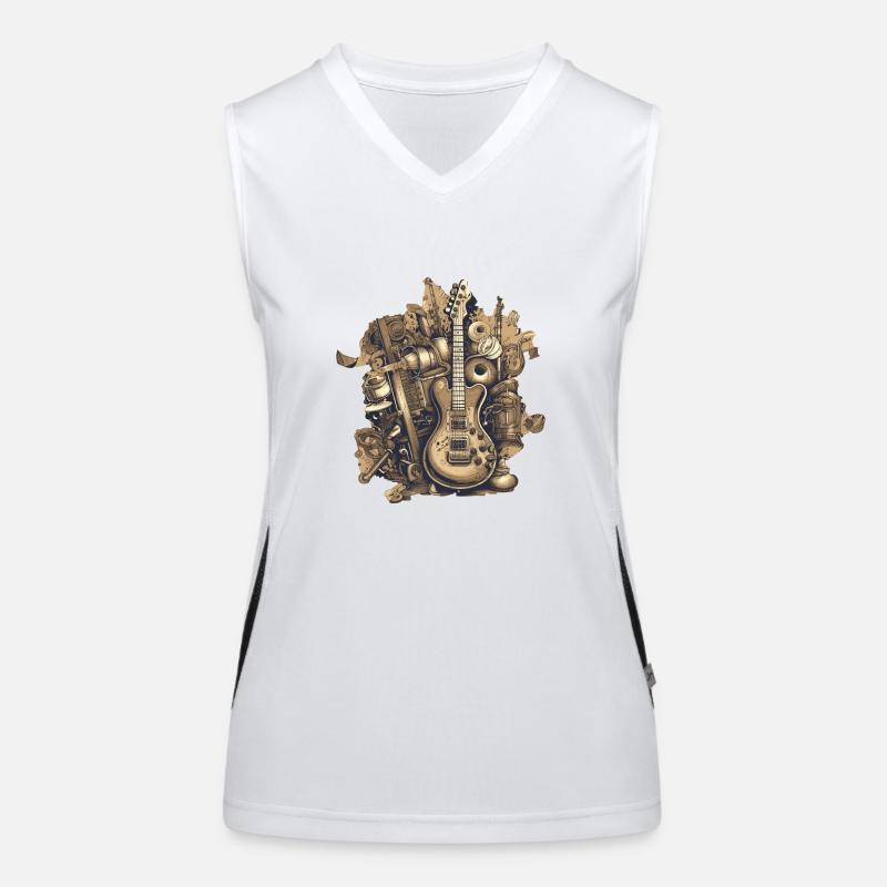 Musik Instrumente Funktionelles Kontrast-Tank Top für Frauen