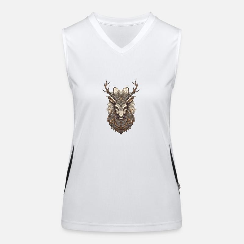 Hirsch Funktionelles Kontrast-Tank Top für Frauen