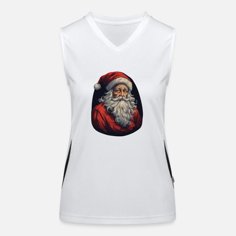 Weihnachtsmann Funktionelles Kontrast-Tank Top für Frauen