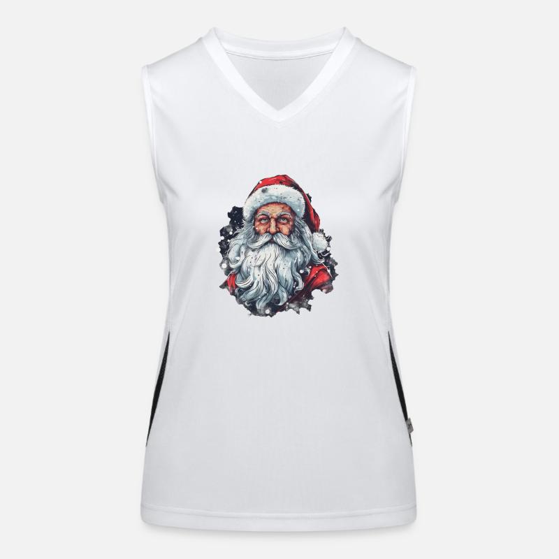 Weihnachtsmann Funktionelles Kontrast-Tank Top für Frauen