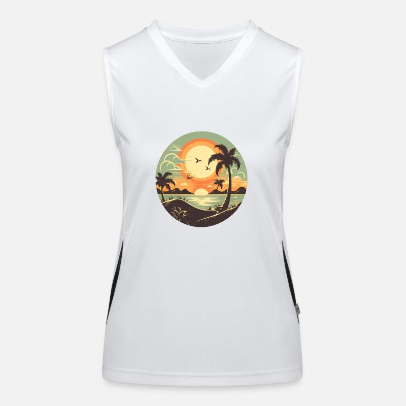 Strand Funktionelles Kontrast-Tank Top für Frauen