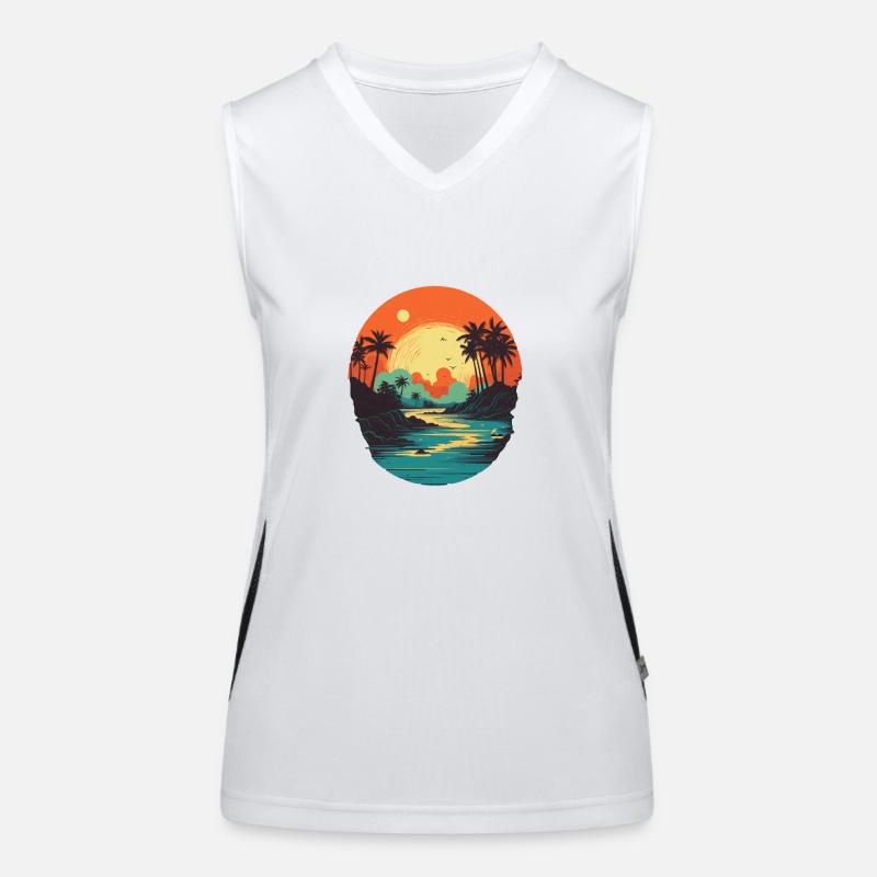 Plage Débardeur respirant contrasté Femme