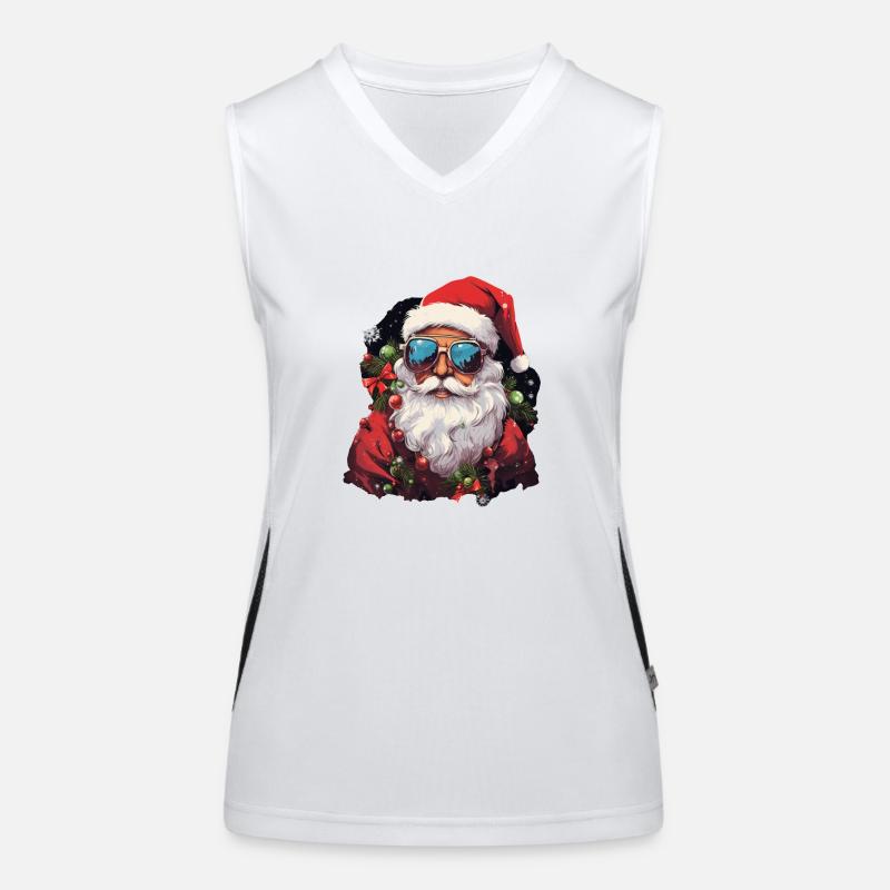 Weihnachtsmann Funktionelles Kontrast-Tank Top für Frauen