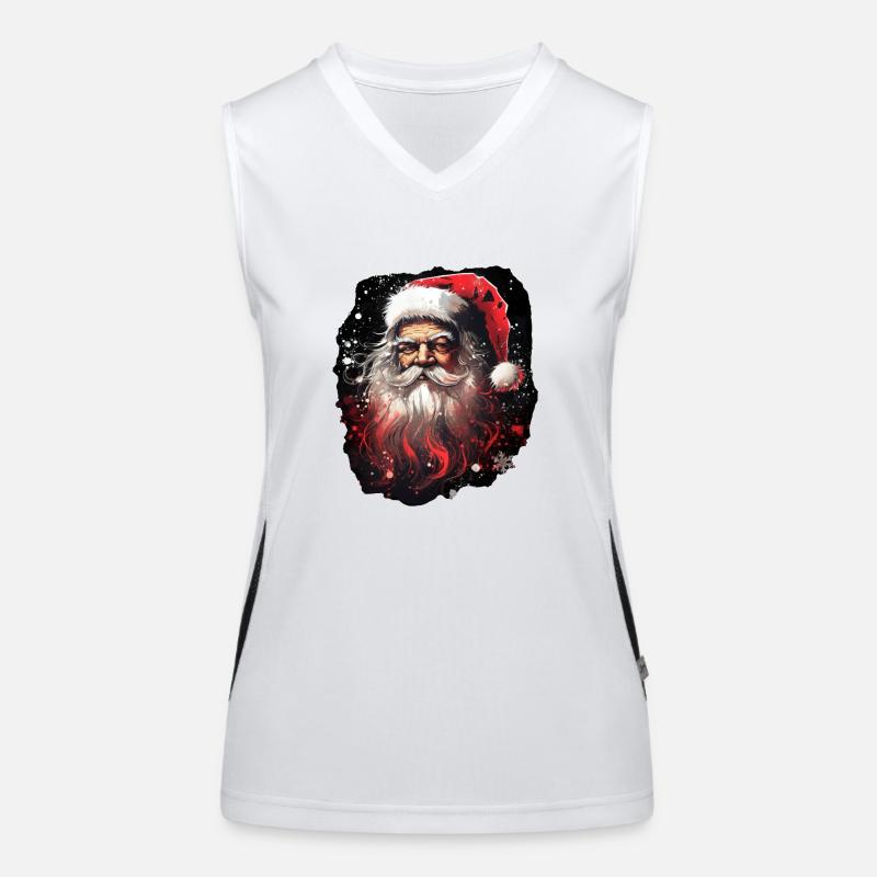 Weihnachtsmann Funktionelles Kontrast-Tank Top für Frauen