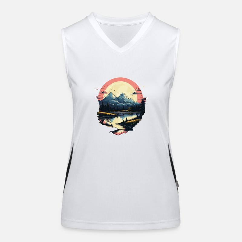 Landschaft Funktionelles Kontrast-Tank Top für Frauen