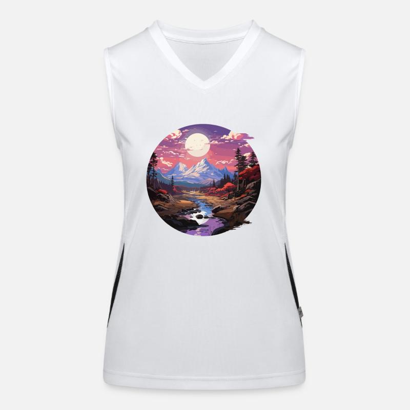 Paysage - Illustration Débardeur respirant contrasté Femme