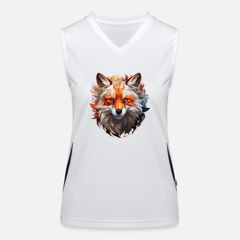 Fuchs - Illustration Funktionelles Kontrast-Tank Top für Frauen