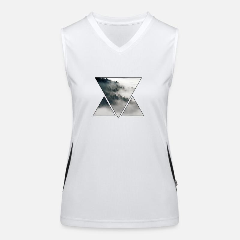 Triangle Brouillard et Forêt Débardeur respirant contrasté Femme