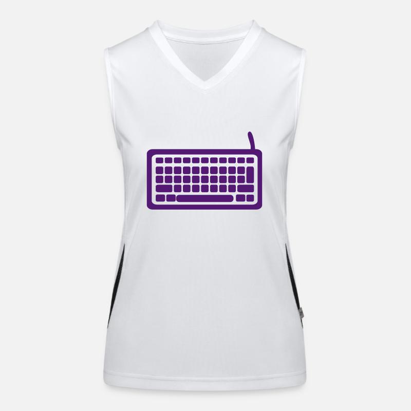 Computer - Keyboard Funktionelles Kontrast-Tank Top für Frauen