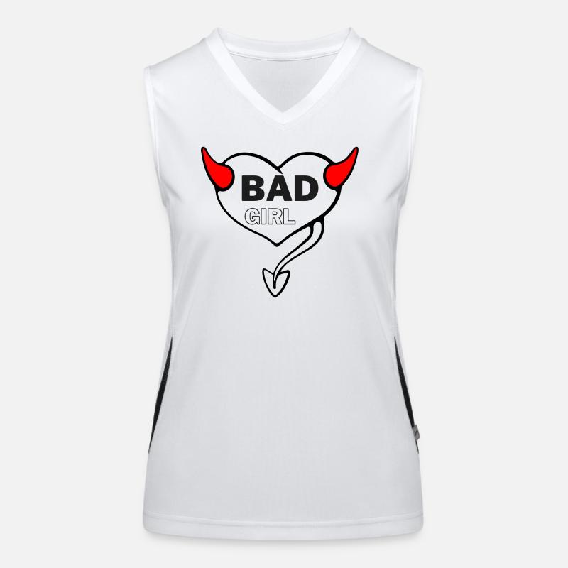 Bad girl devil devil heart demon devil heart Women's Functional Contrast Tank Top