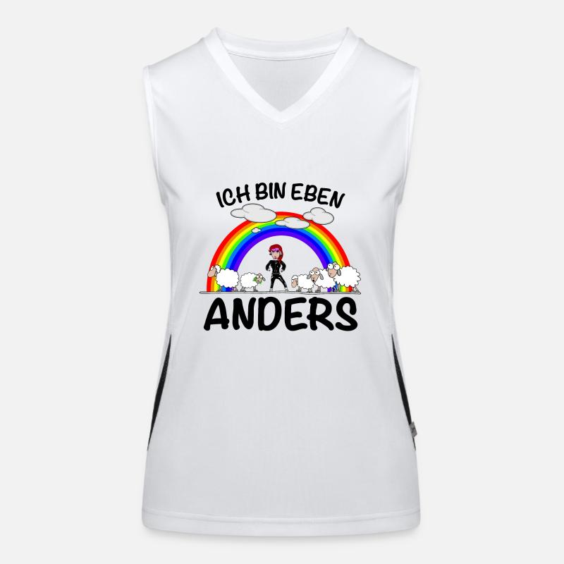 Ich bin eben anders als andere Funktionelles Kontrast-Tank Top für Frauen