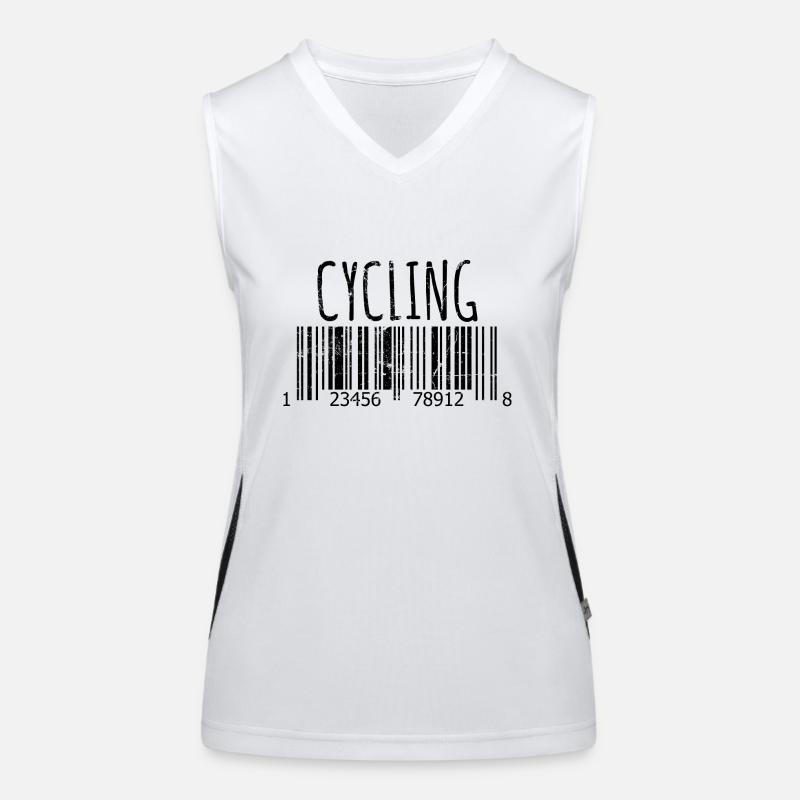 Cyclisme Code-barres Cyclismes Cyclistes Cyclistes Débardeur respirant contrasté Femme