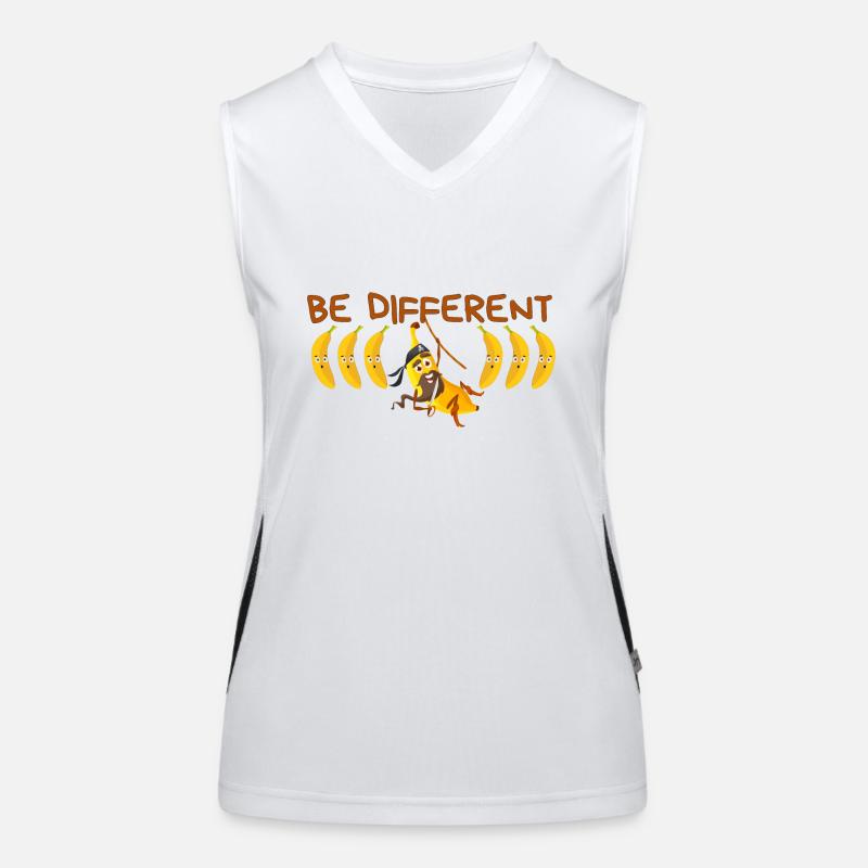 BE DIFFERENT Banane / Sei anders Banane Funktionelles Kontrast-Tank Top für Frauen