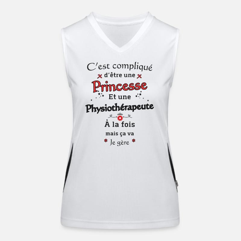 Princesse Physiothérapeute Débardeur respirant contrasté Femme