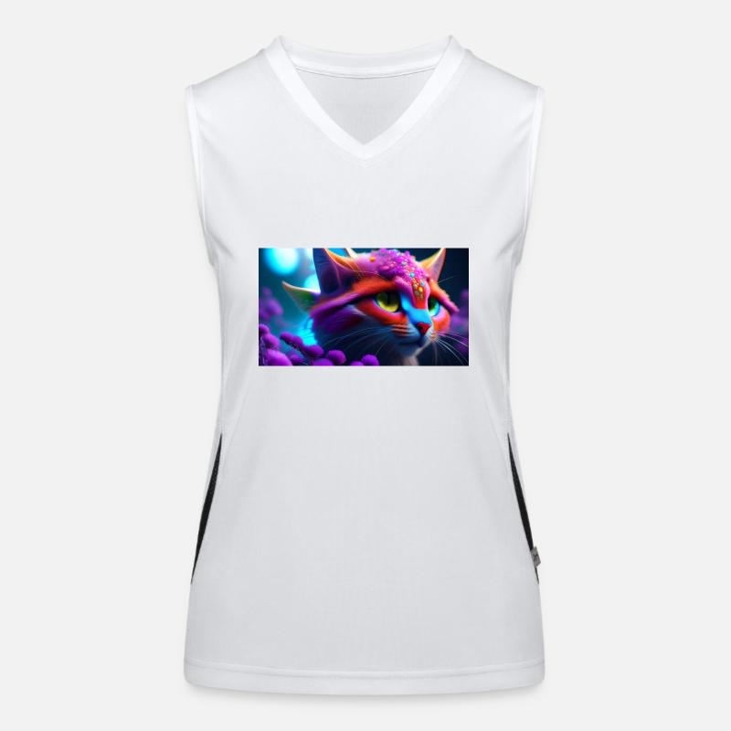 Sci-Fi Cat Women's Functional Contrast Tank Top
