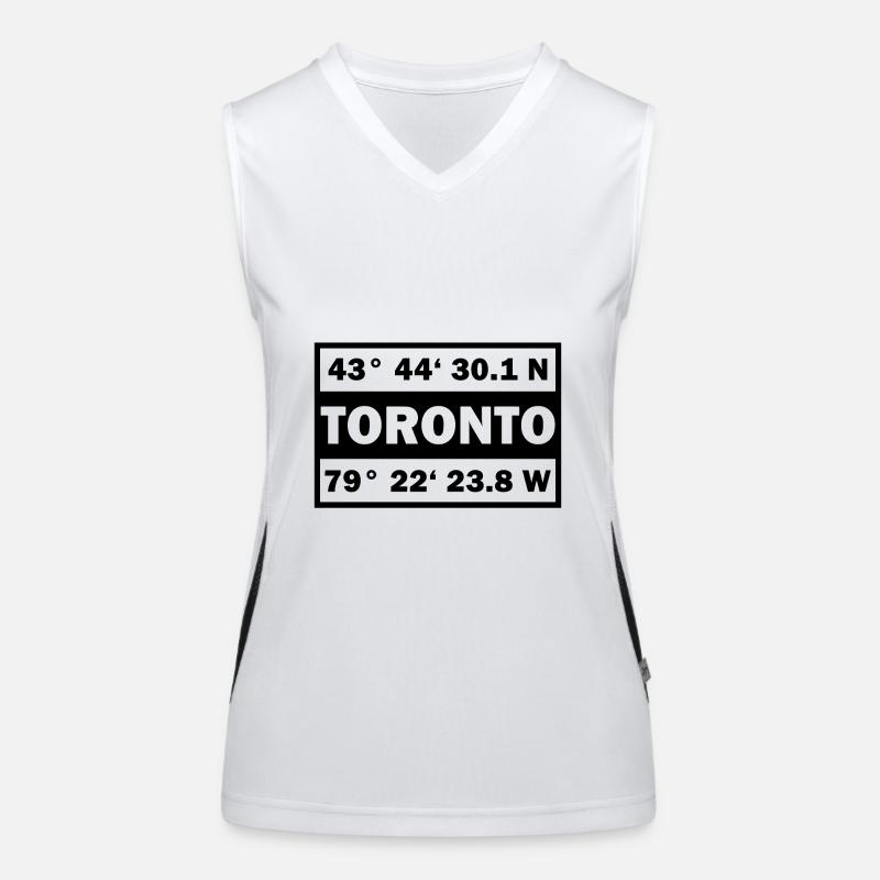 Toronto coordinates City Canada Toronto Women's Functional Contrast Tank Top