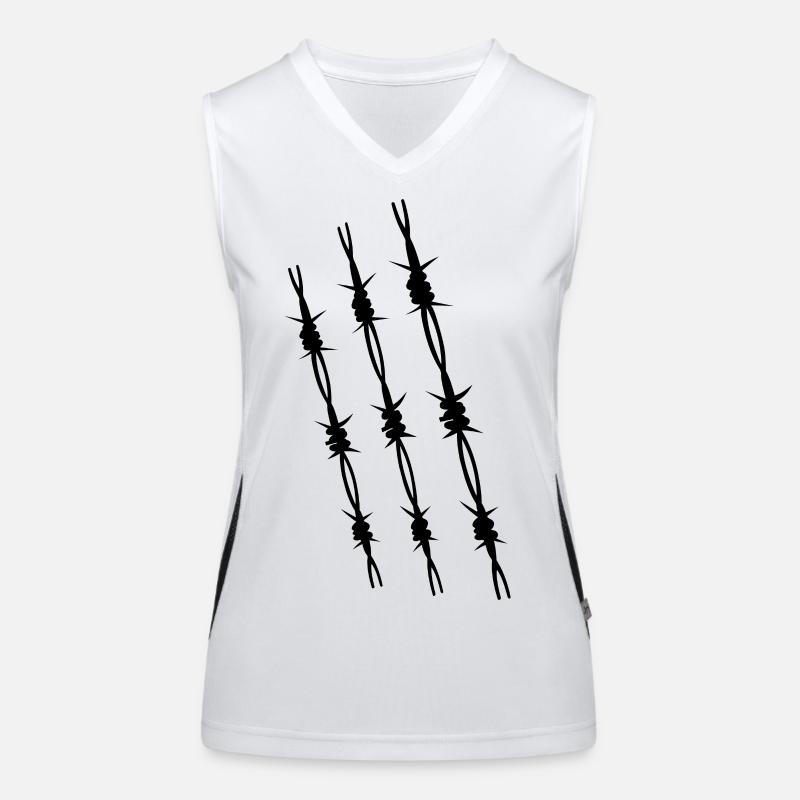 Stacheldraht 3 Funktionelles Kontrast-Tank Top für Frauen