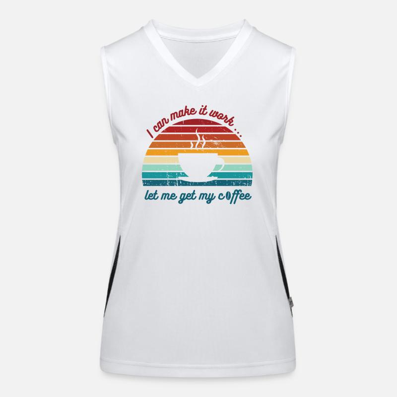 Le café m’aidera Débardeur respirant contrasté Femme