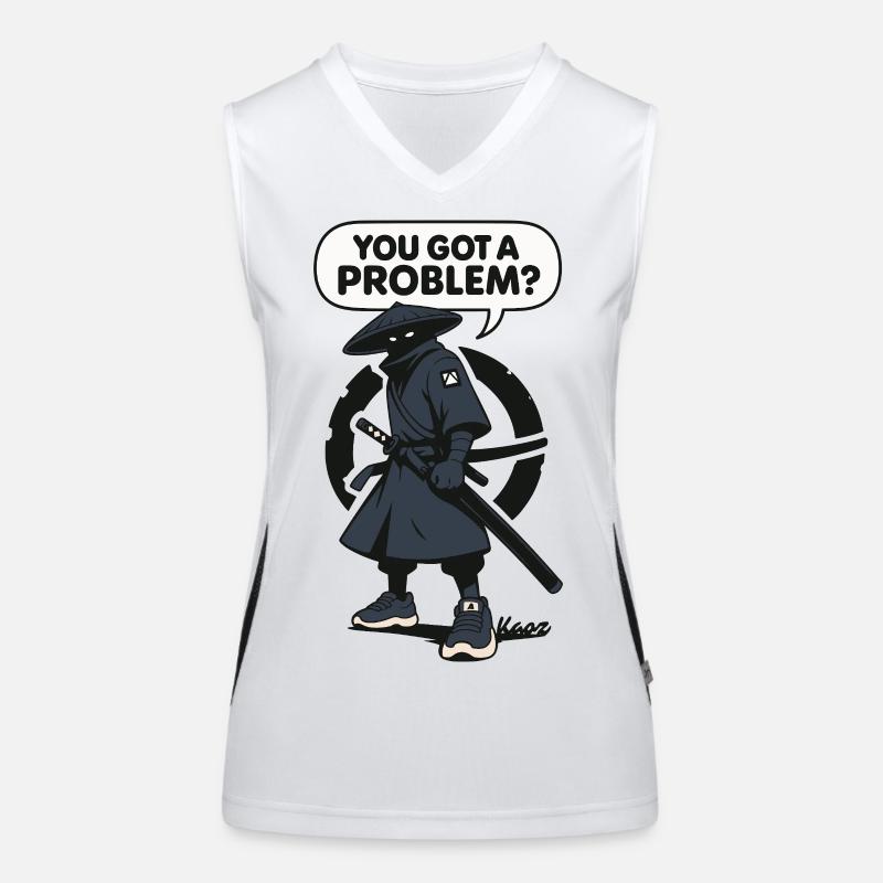 Schatten ninja mit Spruch Funktionelles Kontrast-Tank Top für Frauen