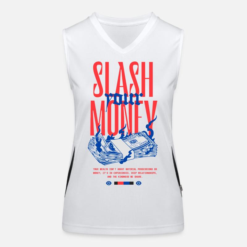 Silberne Spritzer Funktionelles Kontrast-Tank Top für Frauen