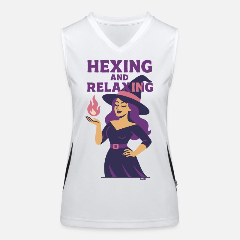 Hexing and Relaxing Witch Women's Functional Contrast Tank Top