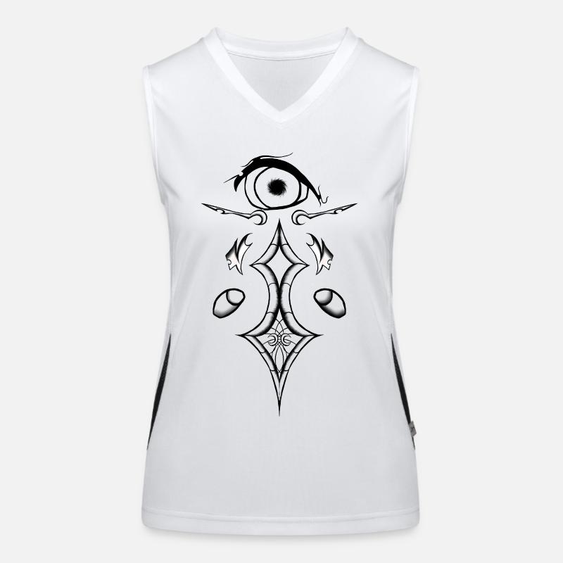 Nocturnal Eye Silhouette Women's Functional Contrast Tank Top