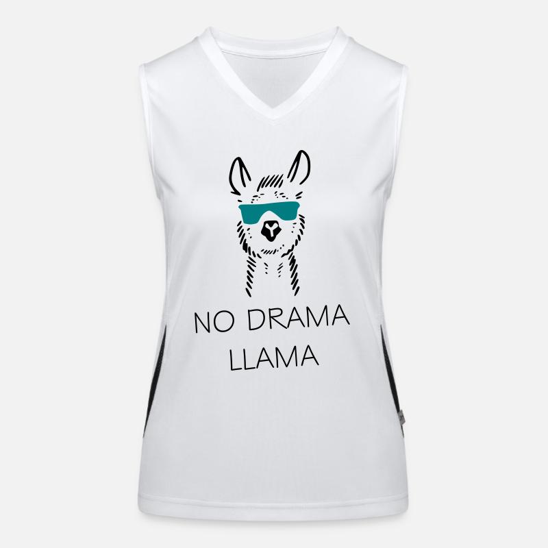 No Drama llama Geschenk Idee Funktionelles Kontrast-Tank Top für Frauen