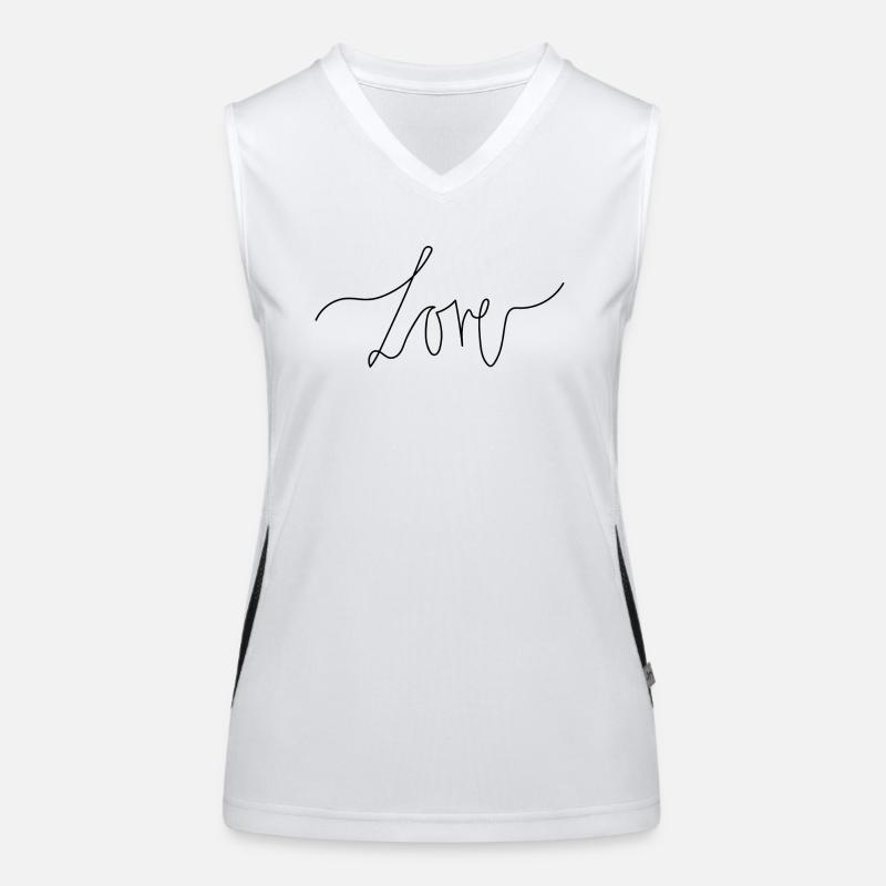 love logo, grafikshirt, trends, minimalistic,basic Funktionelles Kontrast-Tank Top für Frauen