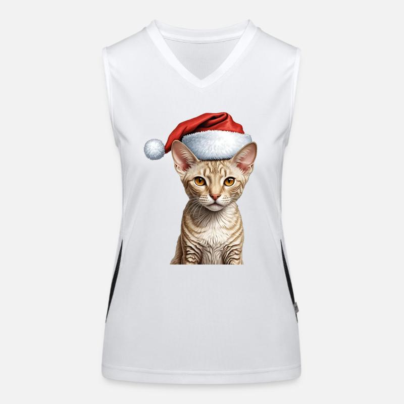 Cornish Rex Weihnachten Funktionelles Kontrast-Tank Top für Frauen