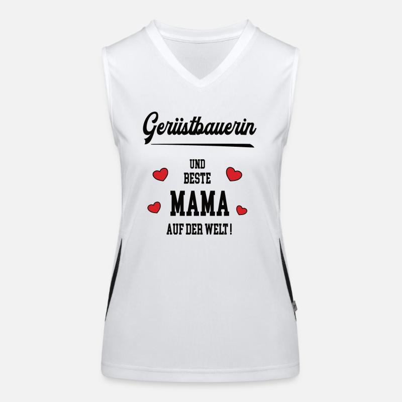 Mama Gerüstbauerin Muttertag Geburtstag Mutter Funktionelles Kontrast-Tank Top für Frauen