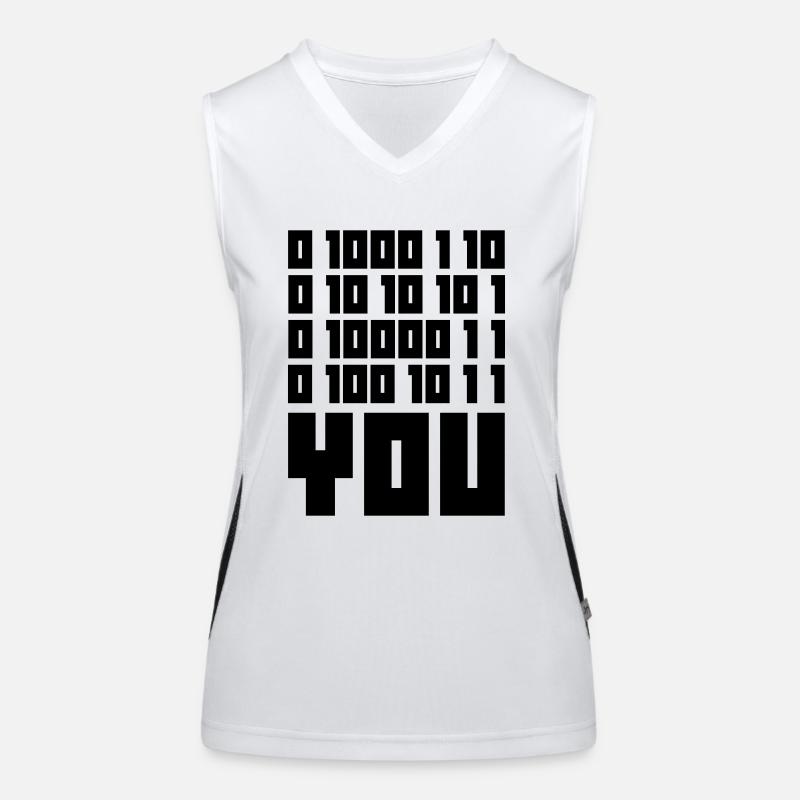 FUCK YOU - Binary code Funktionelles Kontrast-Tank Top für Frauen
