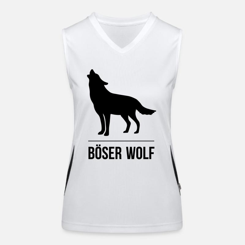 Böser Wolf Funktionelles Kontrast-Tank Top für Frauen