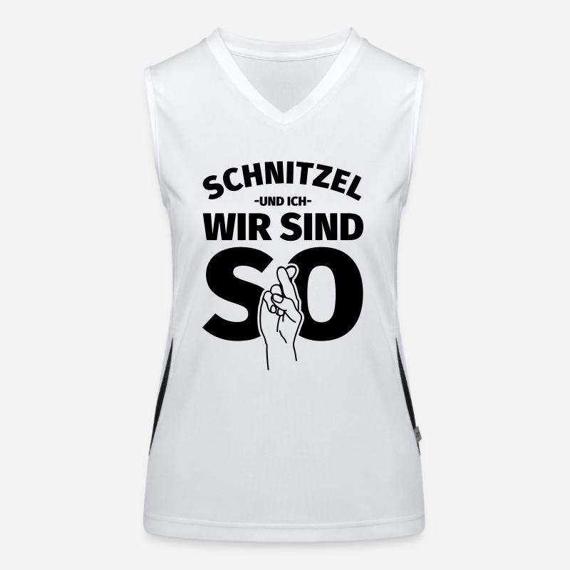 Schnitzel Liebhaber Geschenk Funktionelles Kontrast-Tank Top für Frauen