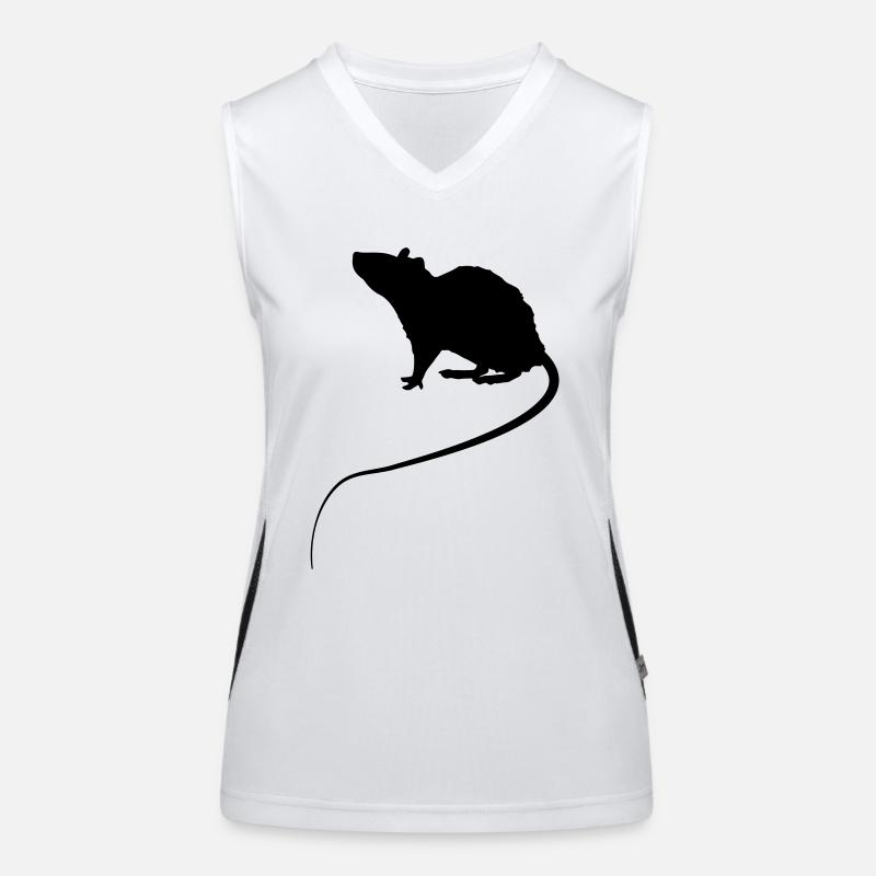 Mouse Silhouette Funktionelles Kontrast-Tank Top für Frauen