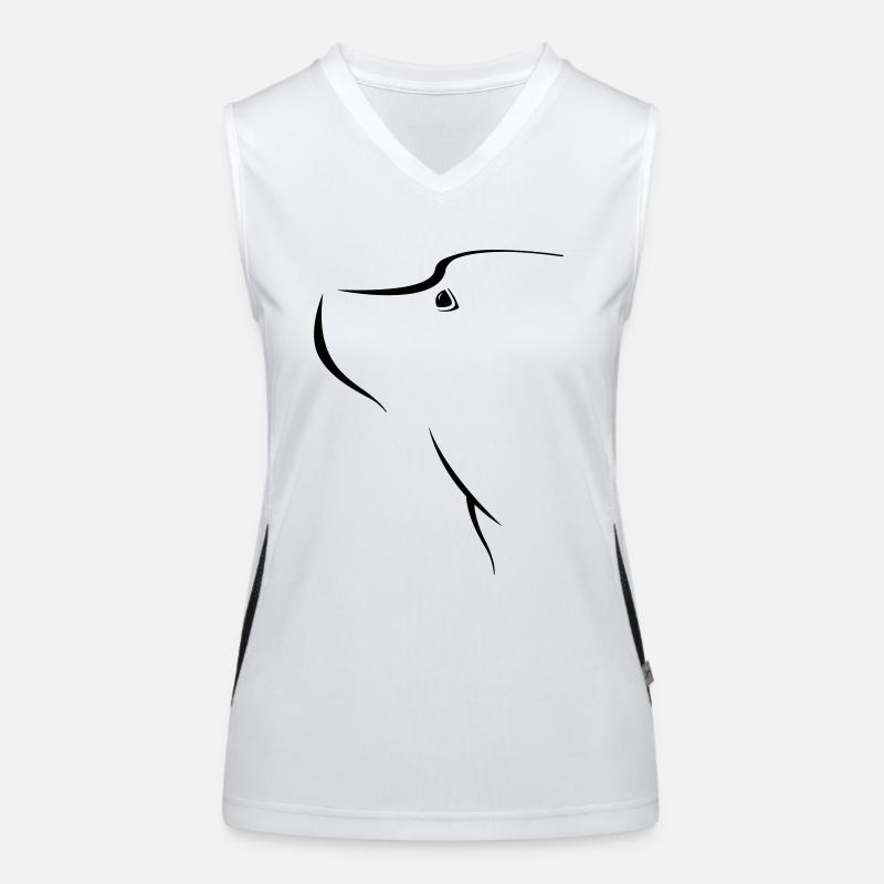 dog face Women's Functional Contrast Tank Top