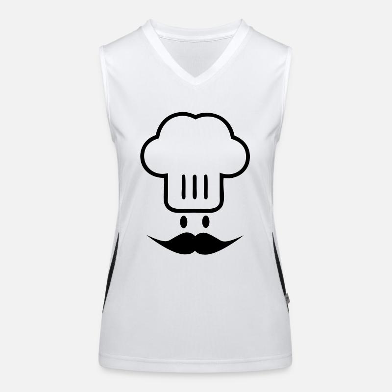 Chef mustache Women's Functional Contrast Tank Top