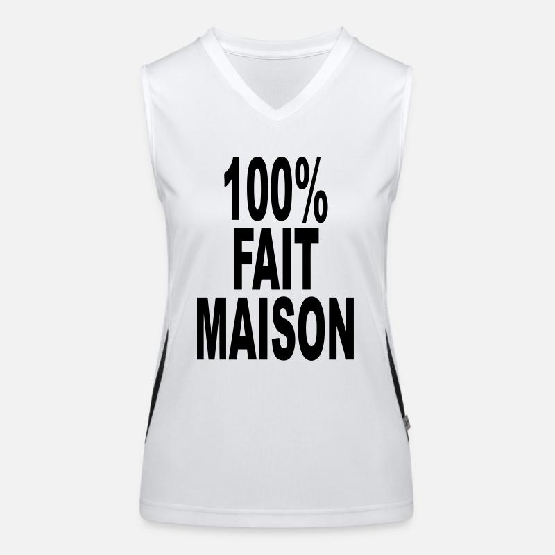 fait maison cent pour cent Débardeur respirant contrasté Femme