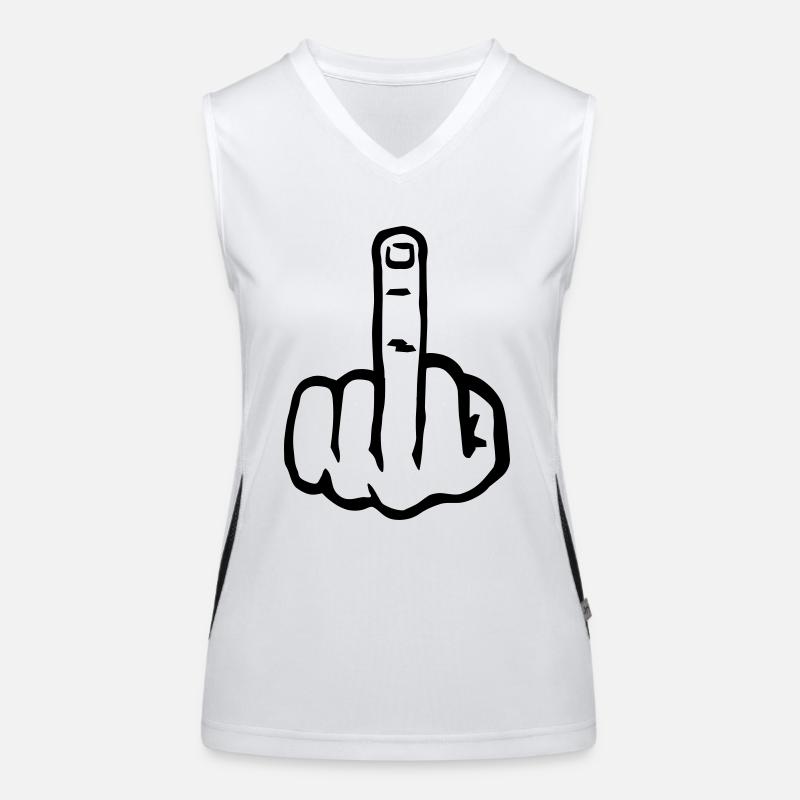 Mittelfinger Funktionelles Kontrast-Tank Top für Frauen