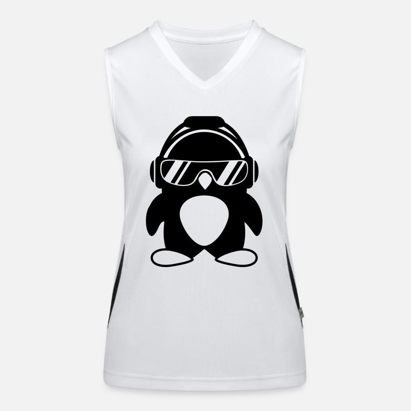 Pingouin avec un casque Débardeur respirant contrasté Femme