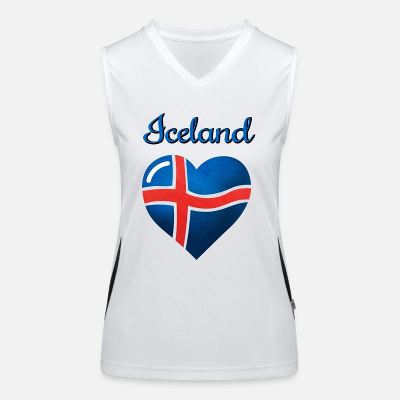 Le drapeau de l’Islande Débardeur respirant contrasté Femme