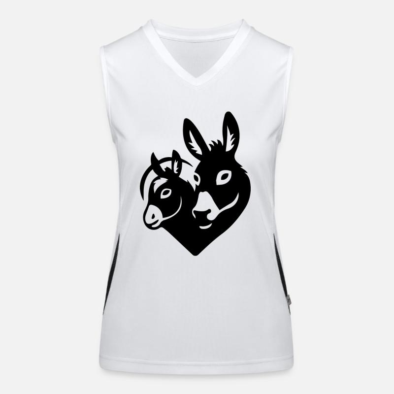 Donkey Esel Funktionelles Kontrast-Tank Top für Frauen