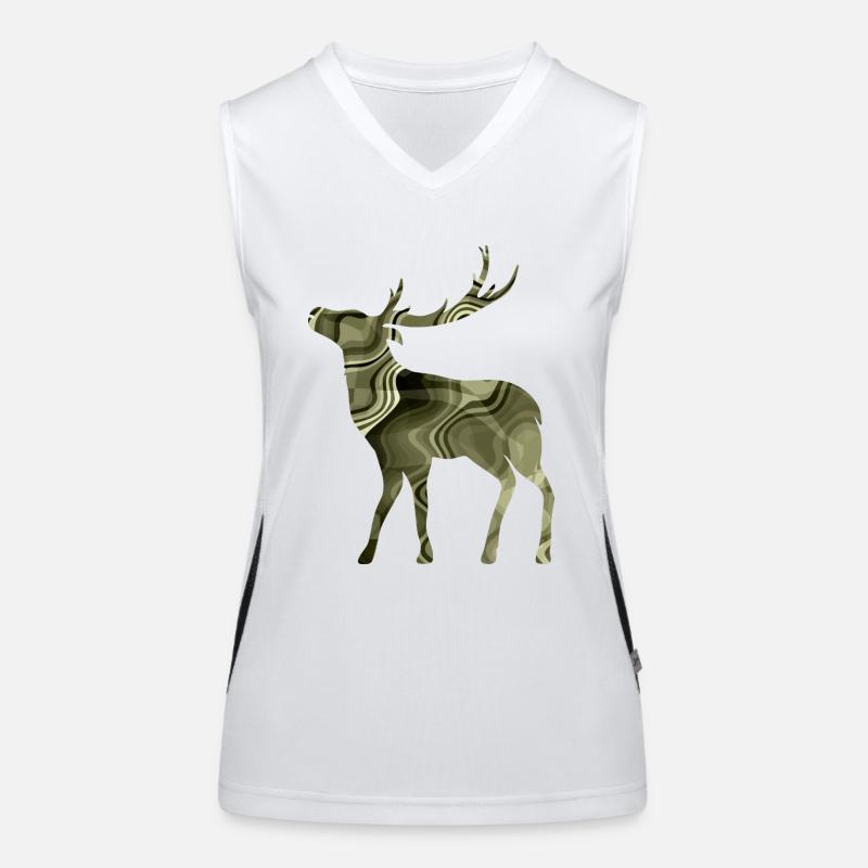 Hirsch Funktionelles Kontrast-Tank Top für Frauen
