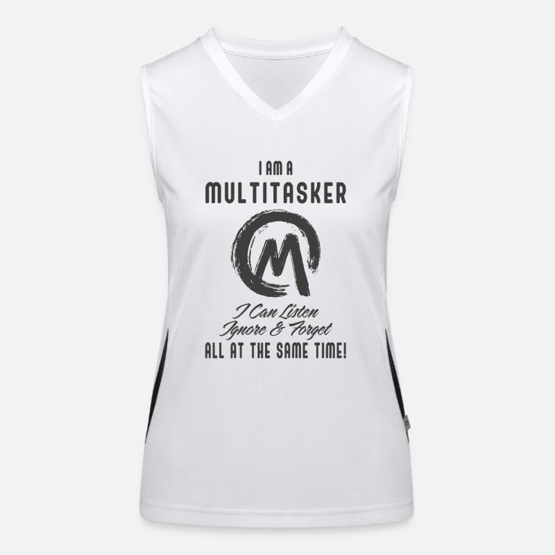 Ich bin ein Multitasker Funktionelles Kontrast-Tank Top für Frauen