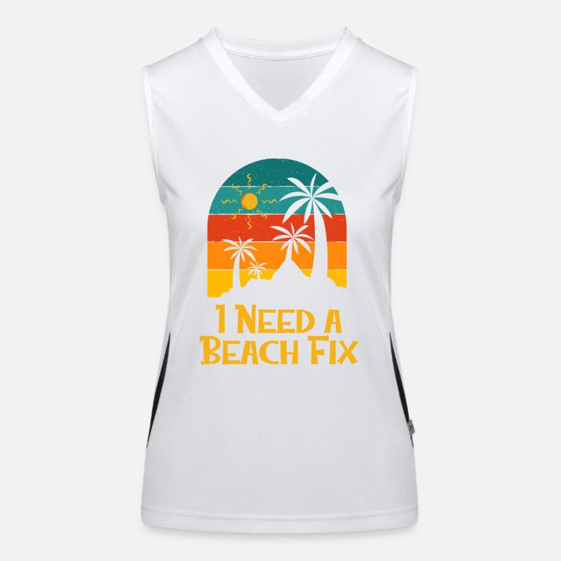 I Need a Beach Fix Vacation Summer Trip Tropical Funktionelles Kontrast-Tank Top für Frauen