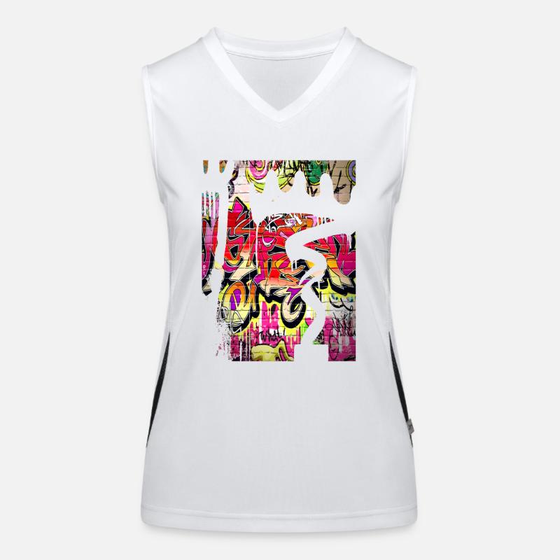 Graffiti style Splash hip hop colors painter color Women's Functional Contrast Tank Top